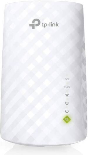 TP-Link AC750 Dual Band Wi-Fi Range Extender, 2.4GHz & 5GHz, 3x Internal Antennas, Up to 750Mbps Data Rate, 6.5W Power Consumption, Universal Compatibility, White | RE220