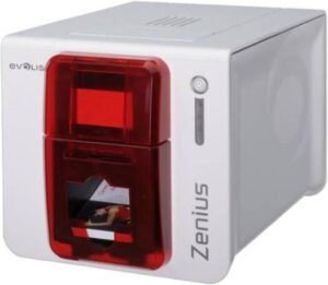 Evolis ZN1U0000RS - Zenius Classic, single sided - 300dpi, USB, red - incl. card feeding, cable (USB), power supply, power cable (EU) - Warranty 2Y