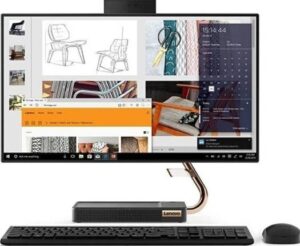 Lenovo AIO 5 Core i5 10400T 2.0 Ghz, 8GB Ram, 512GB SSD, USB-DVD±RW, 23.8"FHD Touch, 2GB NVIDIA,  Wireless Keyboard + Wireless Mouse, Windows 10 Home - Black | 24IMB05-F0DB004EAX-BLK
