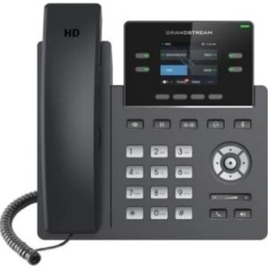Grandstream Carrier-Grade IP Phone, Supports 2 SIP Accounts & 4 Multi Purpose Line Keys, PoE Supported, Up to 16 digital BLF Keys, Swappable Faceplate, Black | GRP2612P