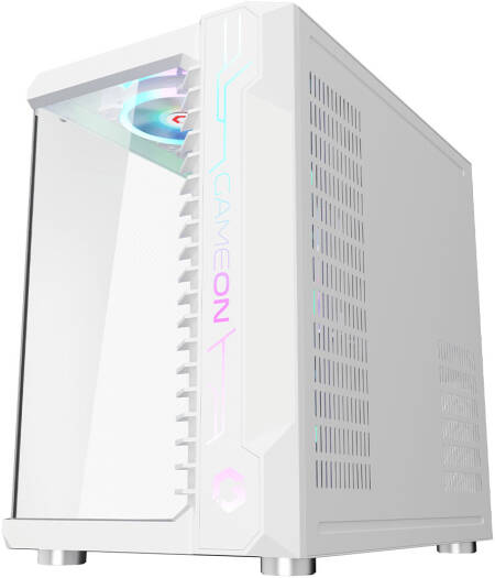 GAMEON Emperor Arctic III Series Mid Tower Gaming Case, 7x Pre-Installed aRGB 120mm Fans, Up to 360mm Radiator & 10x Fan Support, 0.8mm Tempered Glass + SPCC Materials, White | GO-EMPERORIII-A - Image 4