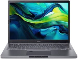 Acer Aspire A14 Laptop, 14" FHD IPS 60Hz Display, Intel Core 5-120U Processor, 8GB RAM, 512GB SSD, Intel Graphics, English-Arabic Keyboard, Windows 11 Home, Iron | NX.KRWEM.001