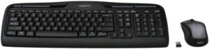 Logitech MK335 Wireless Keyboard and Mouse Combo, 2.4 GHz Wireless Connectivity, Programmable Keyboard Type, Windows 10, 11 or Later, Membrane Keyboard Technology, Black/Silver | 920-008478