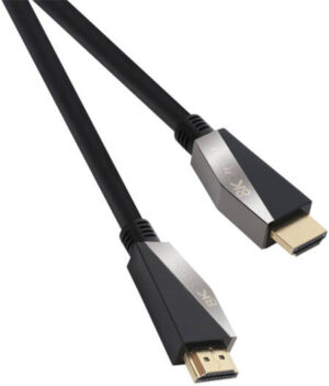 VCOM CG860 2.1V Male to Male HDMI Cable, Up to 48 Gbps, 8K@60Hz, Ethernet, 3D, HDCP 2.2, HDR, 24K Gold Plated Connector, Metal Hood, Black | CG860-1.5