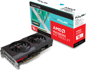 Sapphire Pulse AMD Radeon RX 7600 XT Graphics Card, 16GB GDDR6 128-Bit Memory, 2810 MHz Boost Clock, 18Gbps Memory Clock, 2048 Stream Processors, PCI-Express 4.0 x8 | 11339-04-20G