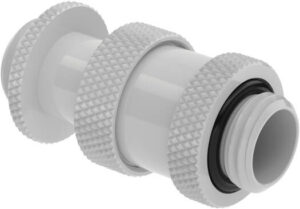 Barrow TSSXK-A01 Dual G1/4 Extension Fitting, H59 Brass, Non-Slip Diamond Pattern, G1/4" Water Cooling Interface, 22-31MM, Adjustable Aqua Link Pipe, White | TSSXK-A01