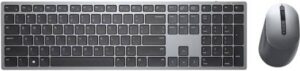 Dell Premier Multi-Device Wireless Keyboard and Mouse, USB Wireless Receiver, 2.4 GHz, Bluetooth 5.0, English-Arabic Layout , Titan Gray | KM7321W