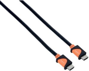 Bespeco SLHH500 HDMI Audio and Video Cable, High Speed Transmission, 5 Meter Length, Black/Orange | SLHH500