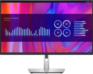 Dell P3223DE 32 USB-C Hub Monitor, 31.5" QHD IPS Display, 60Hz Refresh Rate, 5ms (Fast GtG) Response Time, USB-C Port, SuperSpeed USB 5Gbps, 90W PD, 1.07B Color Support, Silver / Black | P3223DE