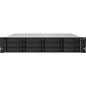 QNAP 12-Bay 2U Rackmount NAS, Ethernet LAN, 4GB UDIMM DDR4 Memory, 16GB Max Memory RAM, 2x10GbE SFP+, 2.5 - 3.5" Drive, Black | TS-1232PXU-RP-4G
