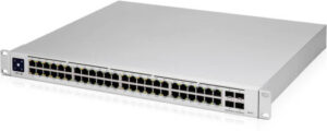 Ubiquiti Networks UniFi Pro PoE 48-Port Gigabit Managed PoE Network Switch with SFP+, 176 Gb/s Switching, 130.94 Mpps Fwd Capacity, 1.3" Display, 4 x 10 Gb/s SFP+ Ports | USW-Pro-48-POE-EU