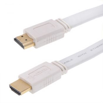 Highspeed 24K HDTV Flat Cable V1.4, Gold Plated Plug, Supports Resolution up to 1080P, Supports 3D and Blu-Ray Disc, 3 Meter, White | - Image 4