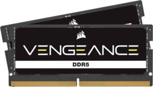 CORSAIR Vengeance 32GB (2 x 16GB) DDR5 SO-DIMM Laptop Memory, 4800MT/s Tested Speed, 40-40-40-77 CAS Latency, 1.1 Voltage, 262 Pin, Unbuffered, PC4 38400 Speed Rating, Black | CMSX32GX5M2A4800C40