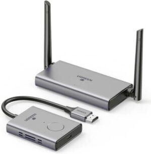 UGREEN CM506 Video Extender/Transmitter And Receiver, 50 Meter 1080p 60Hz Full HD, 5GHz Wireless HDMI + VGA + 3.5mm With LED Indicator And Type C Power Port | 50633A