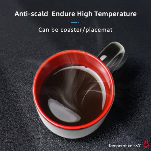 Generic Non Slip PU Leather Mouse Pad, Desk Writing Mat, For Office Home, 22x18cm Small Size, Black | - Image 4