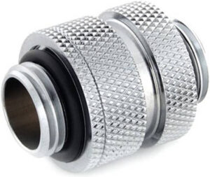 Barrow G1/4" Adjustable Aqua Link Pipe, 16-22mm Size, Fitting For PC Water Cooling Application, 0.25 Inch Thread, Brass / Nickel Finish, Silver Shiny | TSSXK-S01