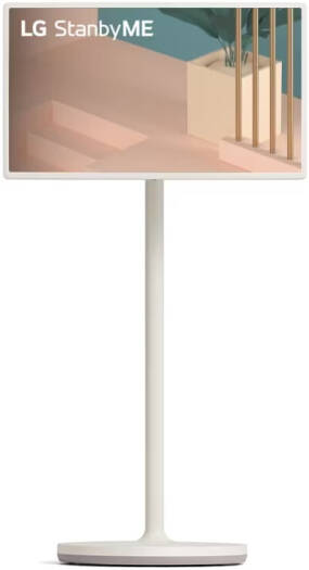 LG StanbyME Movable Smart Screen, 27" FHD LCD Display, 60Hz Native Refresh Rate, a7 Gen4 Processor, ThinkQ AI Technology, Full Web Browser, Wi-Fi & Bluetooth Connectivity, White | 27ART10AKPL.AMA