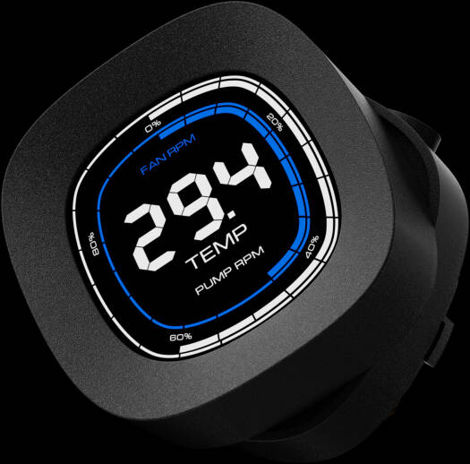 GAMDIAS Chione M4-360 Liquid Cooler, 2.1" LCD Display, ARGB Motherboard Sync, 2.37 mmH2O Air Pressure, 12V (Fan) / 5V (LED) Fan Voltage, 69.01 CFM Air Flow, Black | CHIONE M4-360 - Image 9