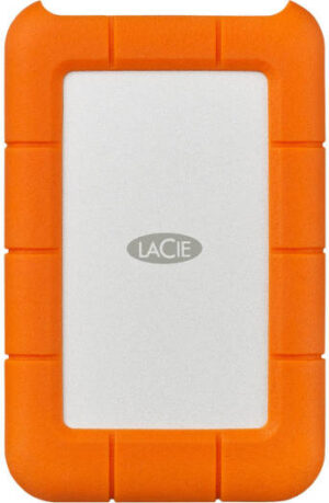 LaCie Rugged Mini USB 3.0 Portable External Hard Drive, 4TB Storage Capacity, 130 MB/s Data Transfer Speed, Shock / Rain & Pressure Resistant, Windows & Mac Compatible, Orange | LAC9000633