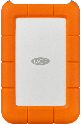 LaCie Rugged Mini USB 3.0 Portable External Hard Drive, 4TB Storage Capacity, 130 MB/s Data Transfer Speed, Shock / Rain & Pressure Resistant, Windows & Mac Compatible, Orange | LAC9000633