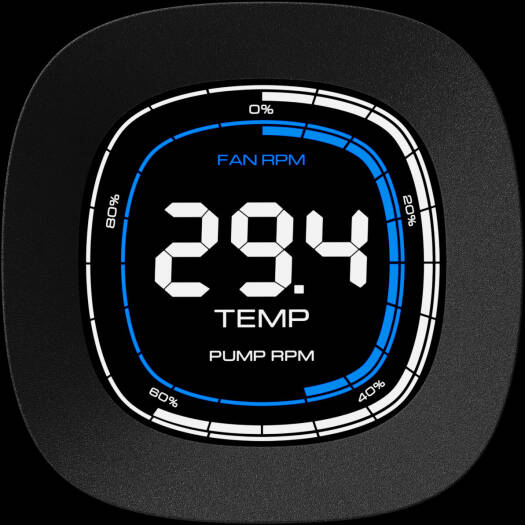 GAMDIAS Chione M4-360 Liquid Cooler, 2.1" LCD Display, ARGB Motherboard Sync, 2.37 mmH2O Air Pressure, 12V (Fan) / 5V (LED) Fan Voltage, 69.01 CFM Air Flow, Black | CHIONE M4-360 - Image 10