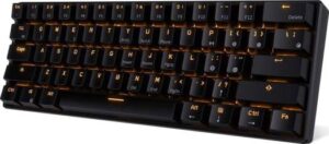 Rk Royal Kludge RK61 61 Keys Wired/Wireless Bluetooth 3.0 Multi-Device LED Backlit Mechanical Gaming/Office Keyboard for iOS, Android, Windows and Mac Blue Swith Black | 8541647869