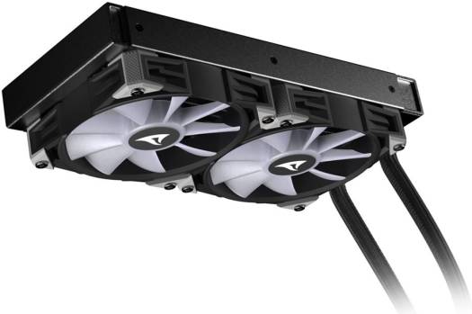 Sharkoon S70 RGB 240mm AIO Liquid CPU Cooler, 120mm Addressable RGB PWM Fans, 600 ~ 2,000 rpm Fan Speed, 77.7 CFM Airflow, 12x Addressable RGB LED, LGA 1700 / AM5, Black | 4044951037995 - Image 5