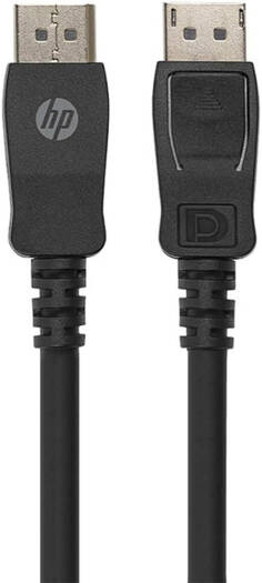 HP DP 1.2 Male to Male Cable, High-Quality 4K Connection for Laptops, Computers, Monitors, TVs, and Projectors, Stable Signal Transmission, Tinned Copper Build, 2m Cable Length, Black | DHC-DP01-02M