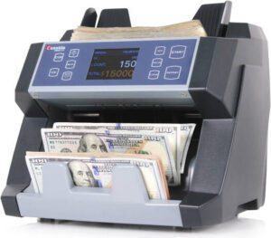 Cassida 6600 UV Series Business-Grade Bill Counter with ValuCount Counting Machine, TFT 2.8 Display, 1400 Bills Per Minute, 400 Bills Hopper, 250 Bills Stacker, Top Loader, Gray | 6600 UV