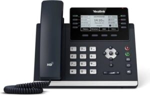 Yealink IP Telefon SIP-T43U PoE Business, 12 VoIP Accounts. 3.7-Inch Graphical Display. Dual USB 2.0, Dual-Port Gigabit Ethernet, 802.3af PoE, Black | SIP-T43U