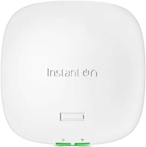 Aruba Instant On AP21 Access Point, Dual-Radio, 5GHz 1.2Gbps & 2.4GHz 300Mbps Data Rate, Dual Omni-Directional 2x2 MIMO, 1.7dBi (2.4GHz), 4.8dBi (5GHz) Antenna Gain, White | S1T09A
