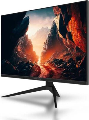 Porodo Gaming Monitor, 27" Inch 120Hz FHD CSOT LED Display, 5.5 MS Overdrive Function Response Time, Metal Stand, RGB Lighting, Borderless Design, 16.7M Display Colors, UK Plug, Black | PDX553