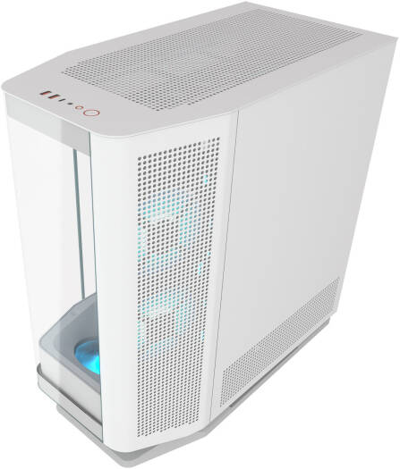 Cougar FV270 RGB ATX Mid Tower Case, 3x Pre-Installed Reversed ARGB PWM Fans & 1x ARGB PWM Fan, Up to 360mm Radiator Support, 7 Expansion Slots, PWM & RGB Hub Sync with M/B, White | 3858M60.0006 - Image 7