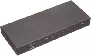 UGREEN 1x4 HDMI Amplifier Splitter, 1x HDMI Input & 4x HDMI Output, Up to 4K (3840 x 2160) @ 30Hz Resolution Support, 1.5W Power Consumption, Black | 40202