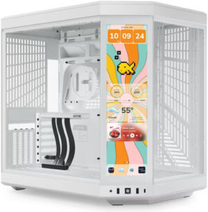 HYTE Y70 Touch Infinite Dual Chamber Mid-Tower ATX PC Gaming Case, Supports Up to 360mm Radiator & 10x 120mm Fans, Nexus Touch, 1x USB-C 3.2 Gen 2, 2x USB-A 3.2 Gen 1, Snow White | CS-HYTE-Y70TI-WW