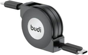 Budi PD 20W RETRACTABLE USB C TO LIGHTNING CHARGE/SYNC CABLE DC233TL10B