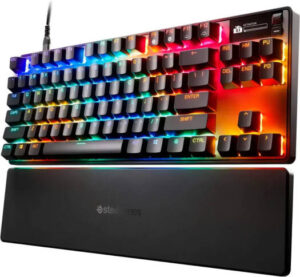 SteelSeries Apex Pro TKL Gen 3 Mechanical Gaming Keyboard, OmniPoint 3.0 Adjustable HyperMagnetic Switches, Double Shot PBT Keycaps, US English Layout, Wired Connectivity, Black | 64740