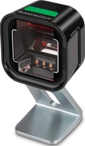 Datalogic Magellan 1500i 2D Counter Barcode Scanner, USB, Multi-IF, Green Spot, USB Type A, Includes Cable - USB / Riser Stand, Black | MG1501-10231-0200