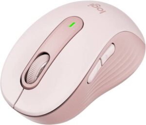 Logitech Signature M650 Wireless Mouse, For Small to Medium Sized Hands, Silent Clicks, 5 Buttons, Bluetooth, Multi-Device Compatibility, 400 DPI Nominal Value, 10m Range, Rose Pink | 910-006254