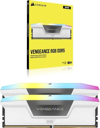 CORSAIR Vengeance RGB 64GB (2x32GB) Desktop Memory, 288Pin DDR5 DRAM, 5200 Tested Speed, 40-40-40-77 Tested Latency, 1.25V, Overclock PMIC, Suite For Intel 600/700 Series, White | CMH64GX5M2B5200C40W - Image 9