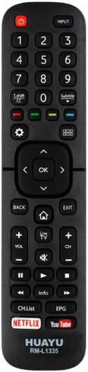 Huayu Universal remote control RM-L1335 suitable for hisense LCD Smart TV EN2B27 ER-31607R EN-21662 EN-31907 EN2S27D controller huayu