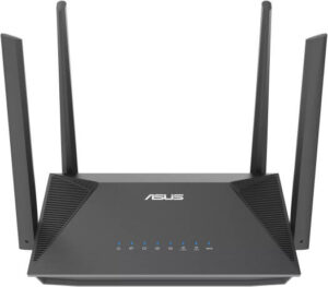 ASUS RT-AX52 (AX1800) Router, External Antenna x4, Up to 1201 Mbps Data Rate, AX1800 Ultimate AX Performance, 128MB Flash & 256MB RAM Memory, OFDMA, Beamforming, Black | 90IG08T0-MU2H00