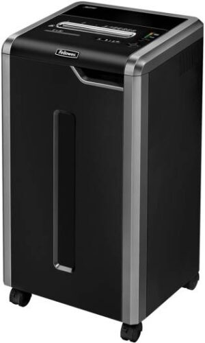 Fellowes Powershred 325ci Cross-Cut Shredder, 83L Bin Capacity, 4 x 38mm Cross-Cut, P-4 Security Level, Shreds Up to 24-Sheets, SiltenShred & Patented SafeSense Technology, Black | 325ci