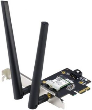 ASUS PCE-AX1800 WiFi 6 Adapter, Bluetooth 5.2, WPA3 Security, 1800Mbps Speed, 2.4GHz/5GHz RATE, OFDMA, MU-MIMO | 90IG07A0-MO0B00