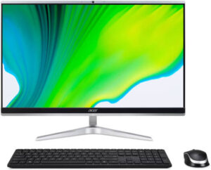Acer Aspire C24-1651 AIO Desktop Computer, 23.8" FHD LED Display, Intel Core i7-1165G7, 8GB RAM, 512GB SSD, GeForce MX330 2GB GPU, Wireless K/B & Mouse, Win11, Silver | DQ.BG8EM.006