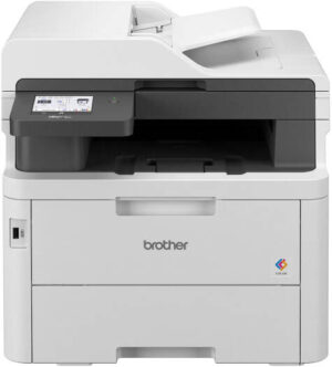 Brother MFC-L3760CDW Color Laser Printer, Print, Scan, Copy, Fax, Up to 26/27 ppm Print Speed, Up to 600 x 600 dpi Resolution, 3.5" Color Touch LCD Display, White | MFC-L3760CDW