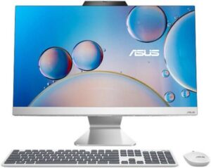 ASUS A3402WBAT AIO Desktop Computer, 23.8" FHD Wide View Touch Display, Intel Core i5-1235U, 8GB RAM, 512GB SSD, Intel UHD Graphics, ENG K/b & Mouse, Free DOS, White | 90PT03G4-M06AX0