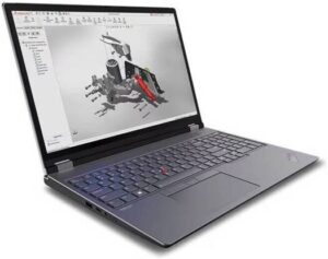 Lenovo ThinkPad P16 Gen 2 Workstation Laptop, 16" WQUXGA OLED Touch Display, Intel Core i9-13980HX, 32GB RAM, 2TB SSD, GeForce RTX 4090 16GB GPU, English-Arabic K/B, Win11Pro, Storm Grey | 21FAS21A00