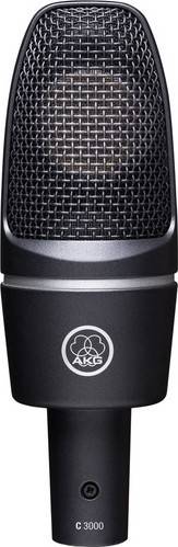 AKG C3000 Studio Microphone, Cardioid Polar Pattern, -10dB Pad Switch, Wide Frequency Response, Low Frequency Roll-Off Switch, Shockmount Included, Black | 2785X00230