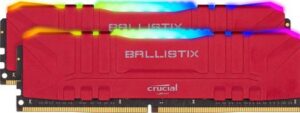 Crucial Ballistix Max RGB 16GB(2x8GB) DDR4 3200 MT/s (PC4-25600) CL16 Unbuffered DIMM 288pin - Red | BL2K8G32C16U4RL